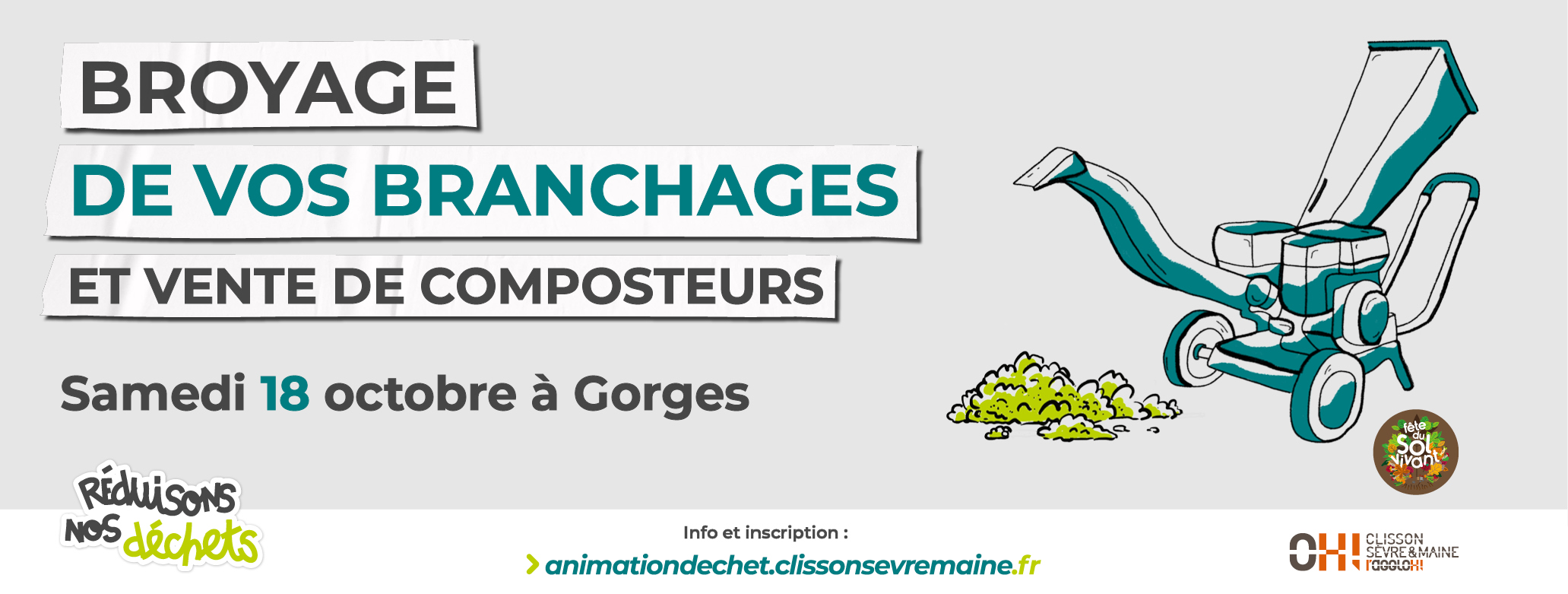bannière qui annonce l'animation à Gorges